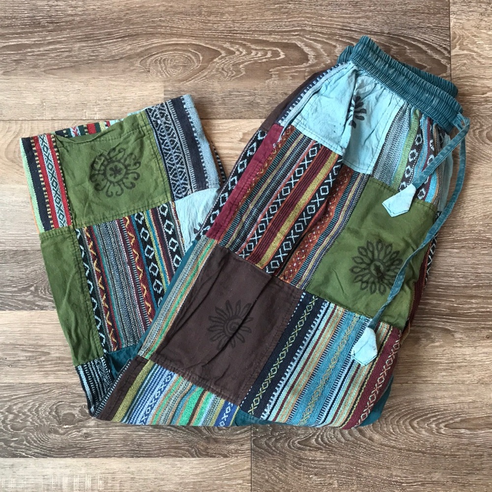 Boho patchwork hippie pants